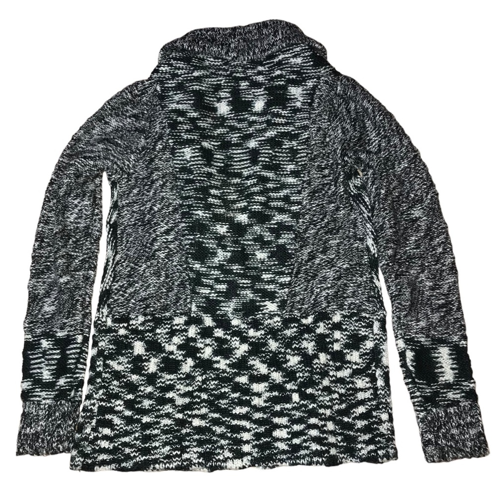 Element Black White Knit Snap Down Cardigan Sweater - Women’s Medium - Picture 7 of 11